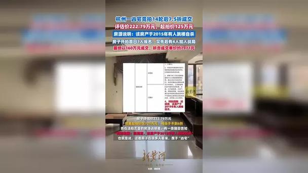 新澳今日开奖结果:凶宅竞拍14轮后成交